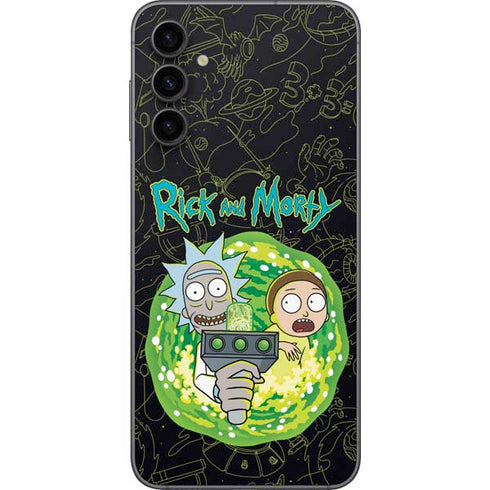 Adult Swim Rick and Morty Portal Travel Galaxy A14 5G Skin